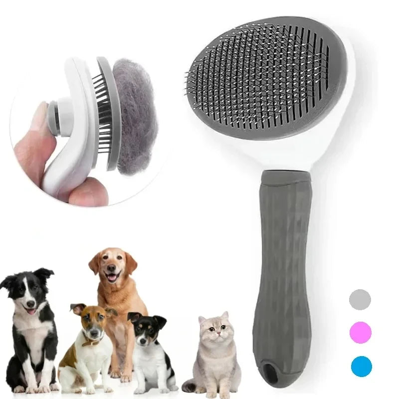 FurEase Self-Cleaning Grooming Brush