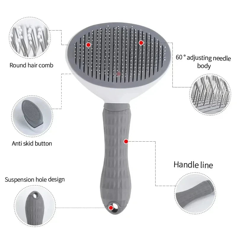 FurEase Self-Cleaning Grooming Brush