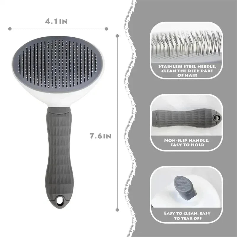 FurEase Self-Cleaning Grooming Brush